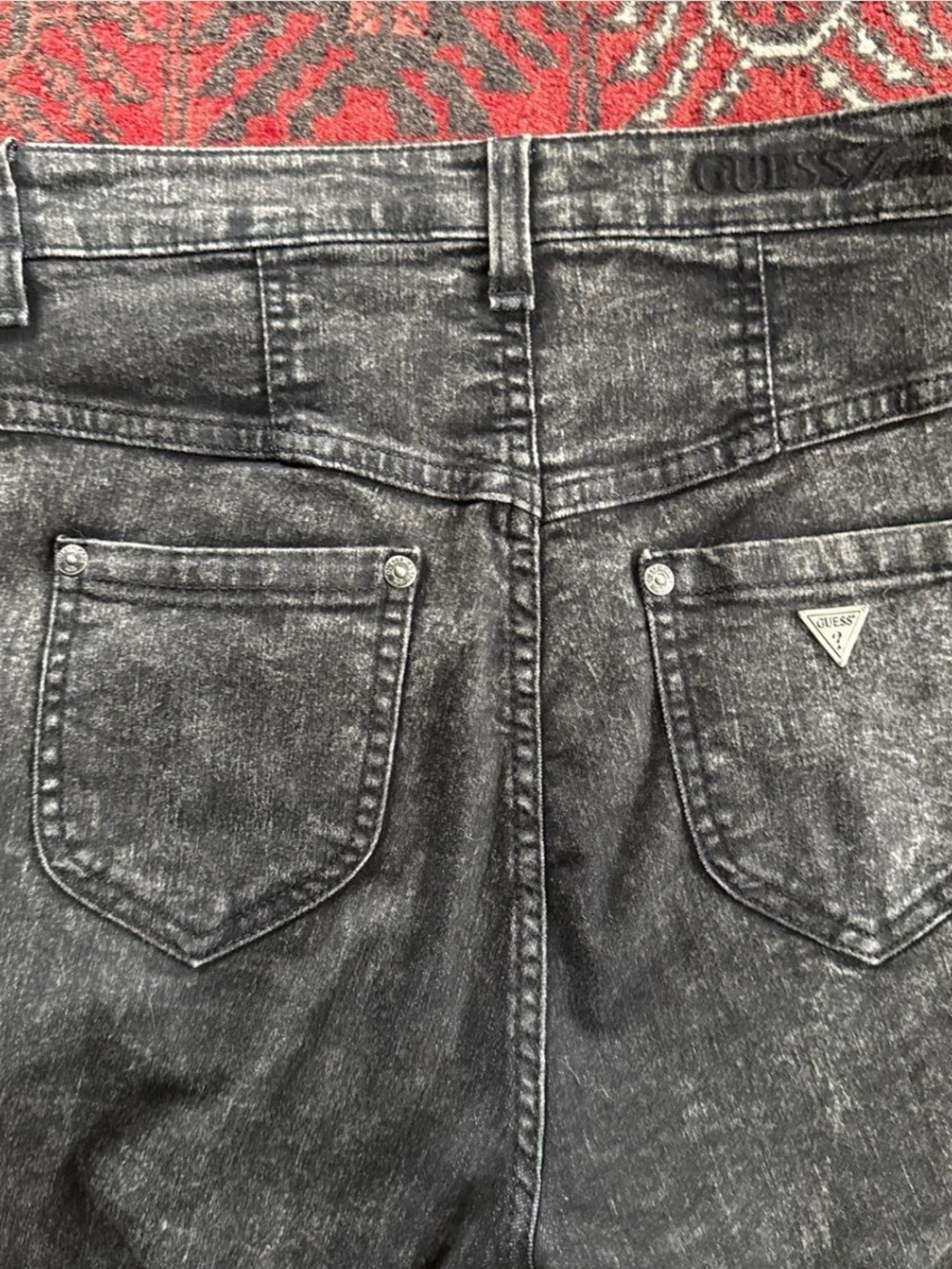 GUESS Women’s Black Washed Jeans - Classic Back Pocket Style